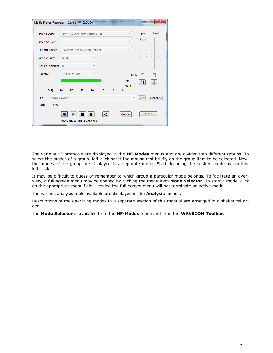 Hf-modes menu | Wavecom W74PC V8.7.0 User Manual | Page 41 / 373