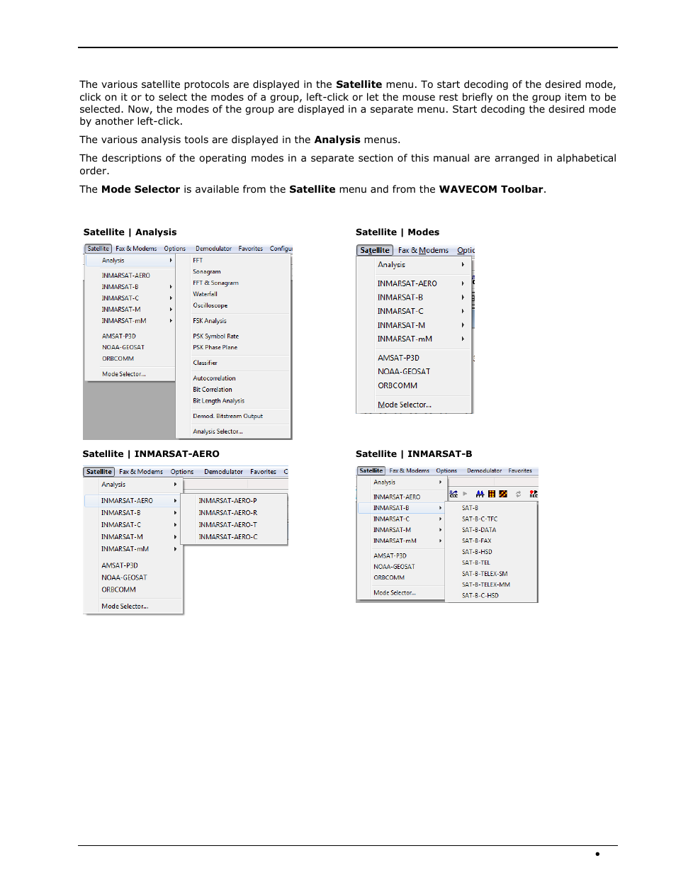 Satellite menu | Wavecom W74PC V8.7.0 User Manual | Page 45 / 373
