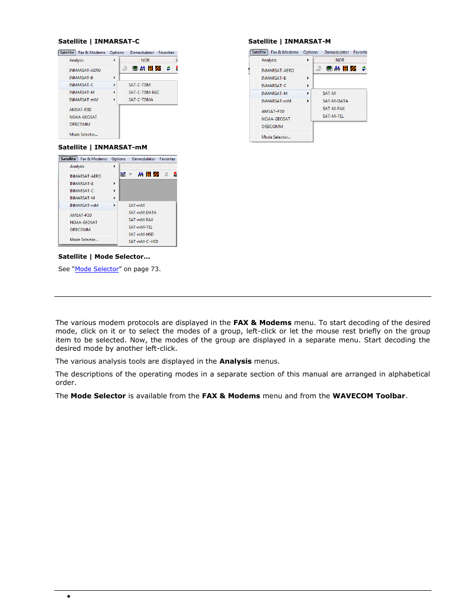 Fax & modems menu | Wavecom W74PC V8.7.0 User Manual | Page 46 / 373