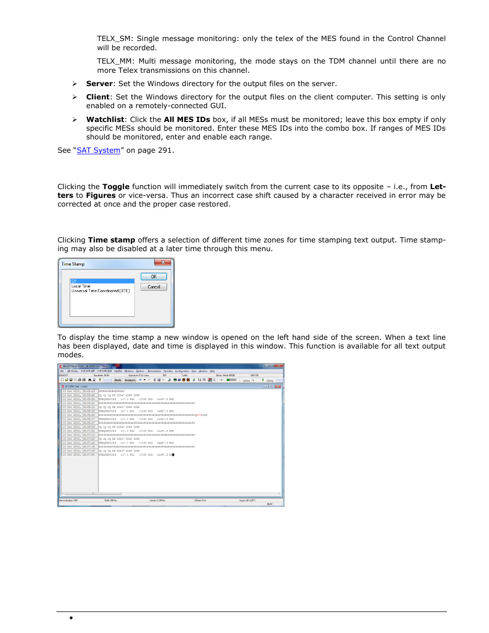 Toggle, Time stamp | Wavecom W74PC V8.7.0 User Manual | Page 54 / 373