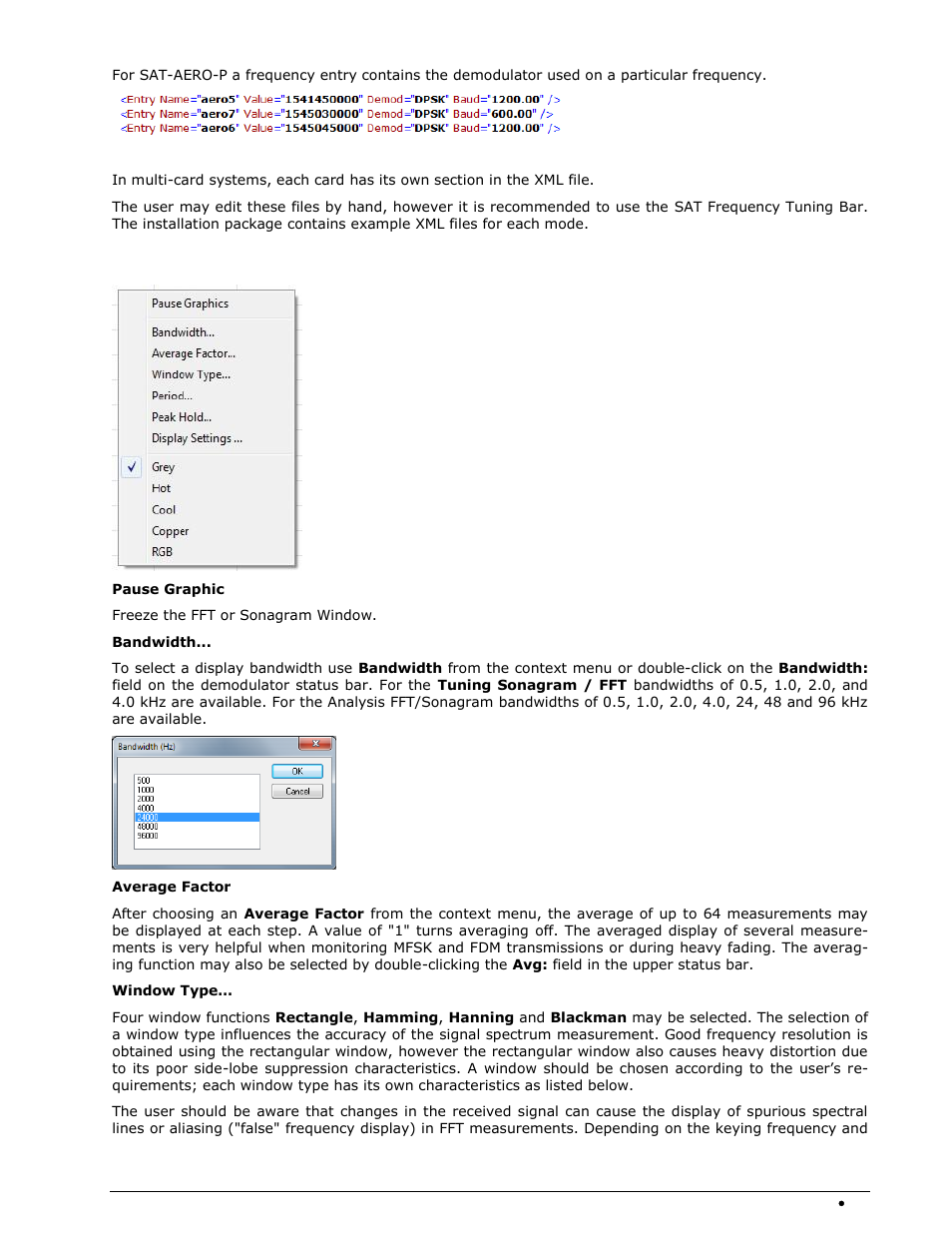 Fft/sonagram context menu | Wavecom W74PC V8.7.0 User Manual | Page 81 / 373