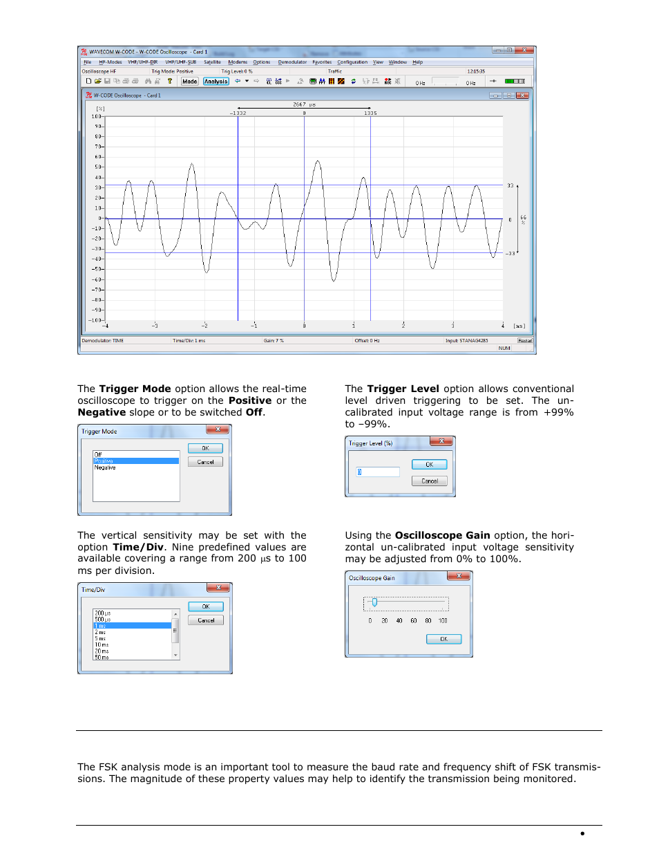 Fsk analysis | Wavecom W74PC V8.7.0 User Manual | Page 95 / 373