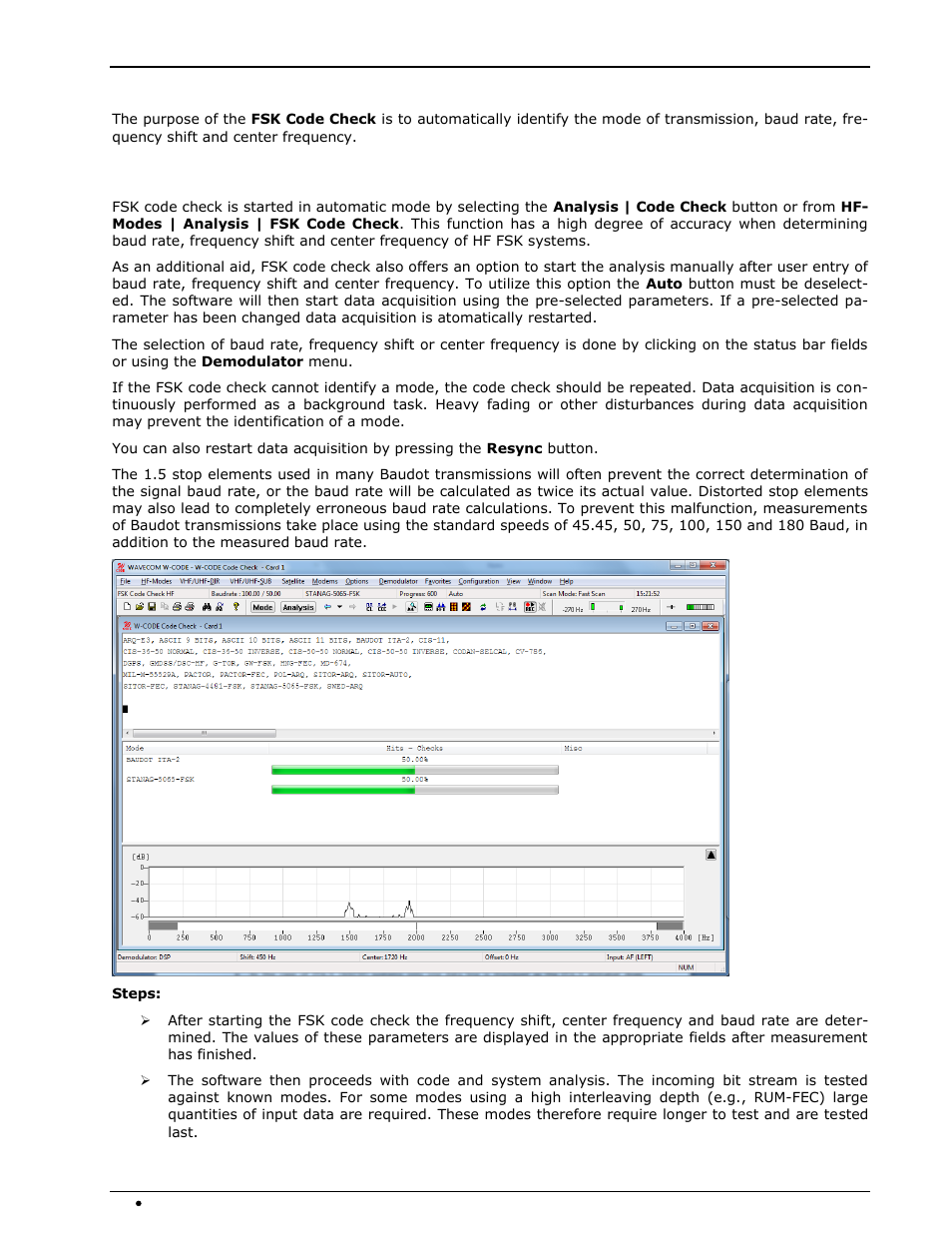 Fsk code check, Fsk code check hf | Wavecom W74PC V8.7.0 User Manual | Page 98 / 373