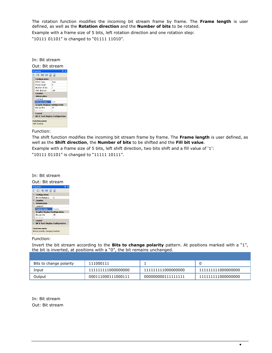 Shift, Polarity, De-interleaving block | Wavecom W-BitView V2.5.00 User Manual | Page 39 / 102