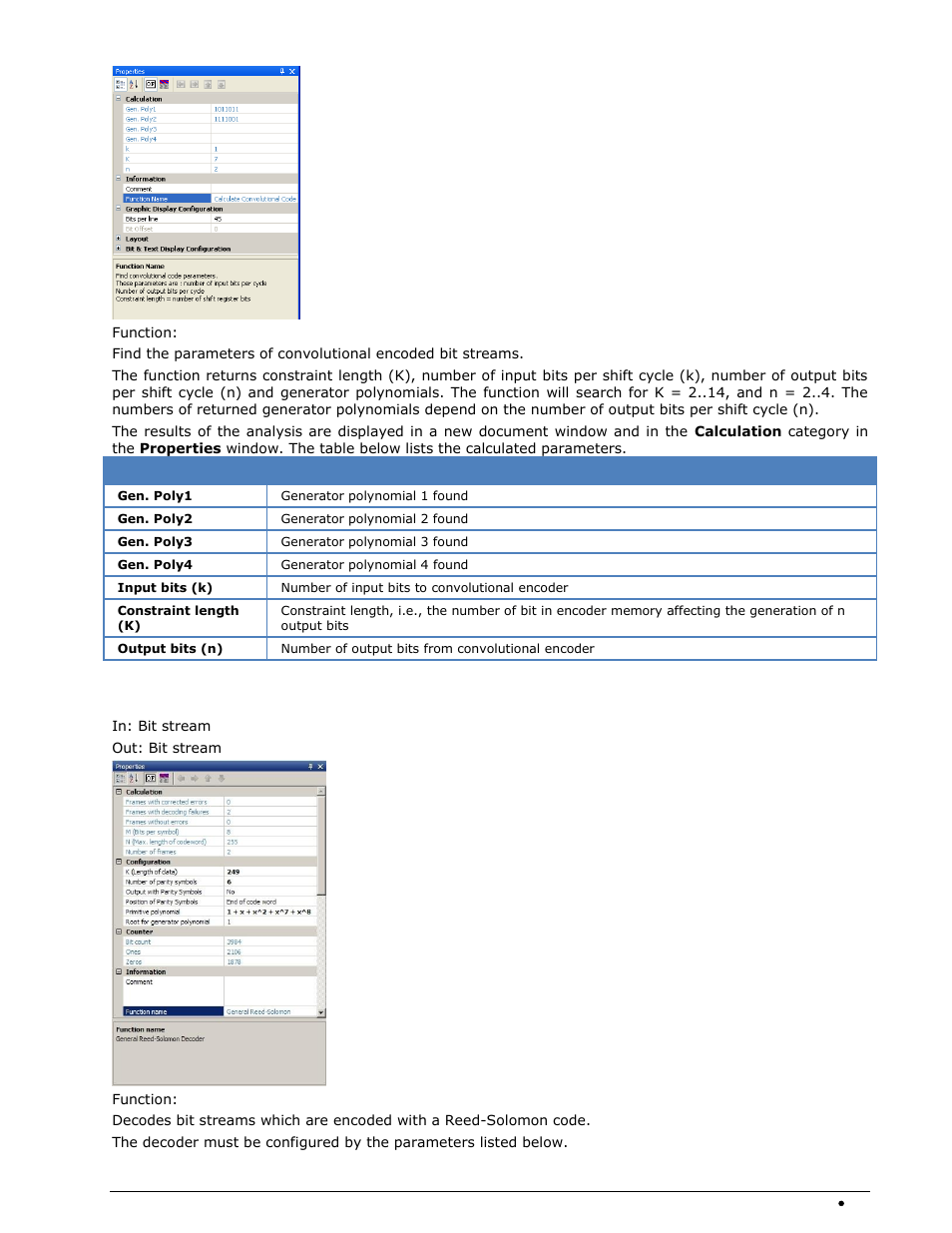 General reed solomon decoding | Wavecom W-BitView V2.5.00 User Manual | Page 47 / 102