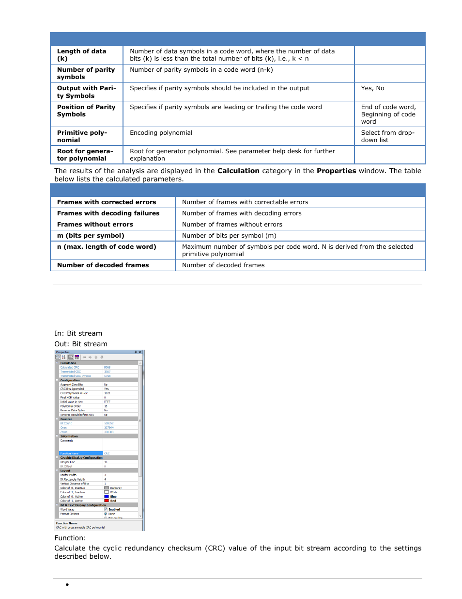 Crc & polynomial, Crc (1 ) | Wavecom W-BitView V2.5.00 User Manual | Page 48 / 102