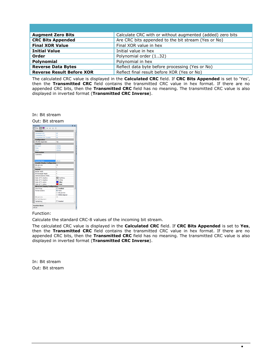 Crc-8, Crc-10 | Wavecom W-BitView V2.5.00 User Manual | Page 49 / 102