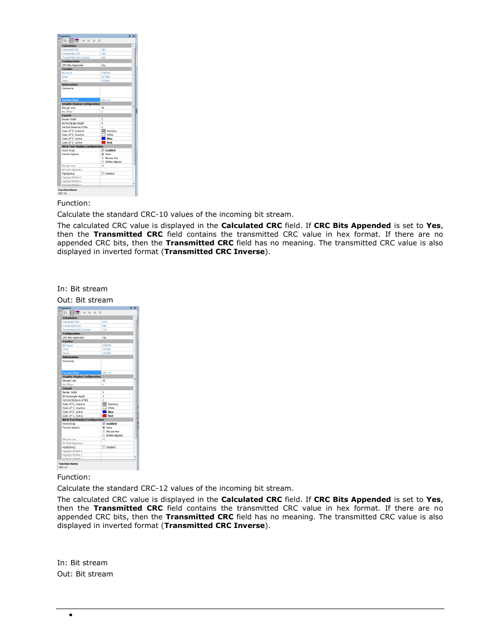 Crc-12, Crc-16 | Wavecom W-BitView V2.5.00 User Manual | Page 50 / 102