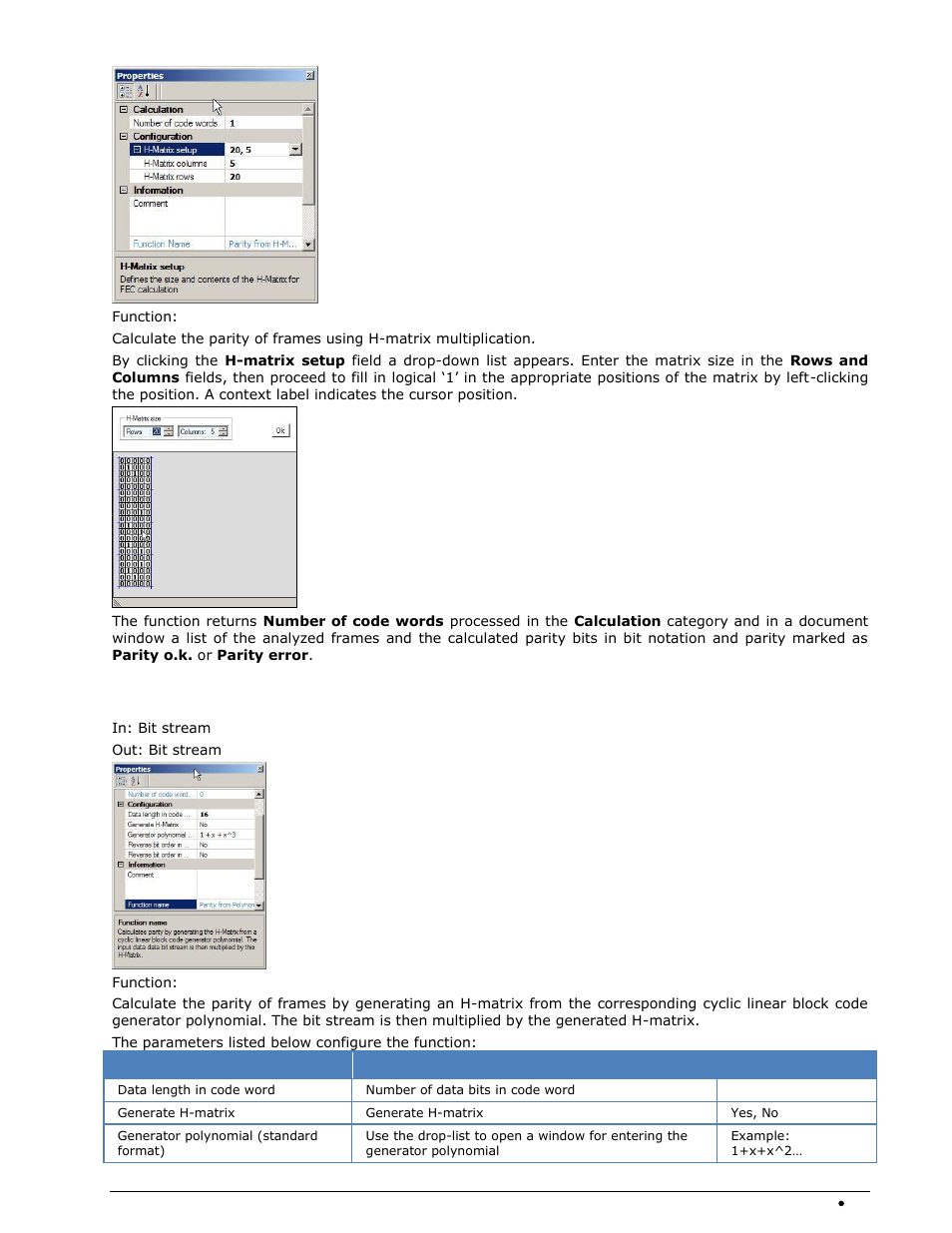 Parity from polynomial | Wavecom W-BitView V2.5.00 User Manual | Page 53 / 102