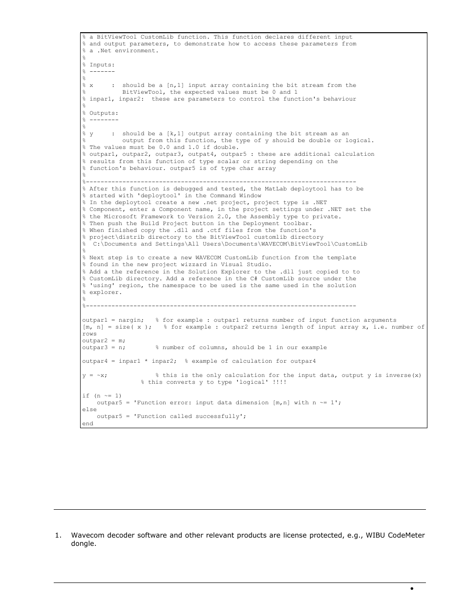 Appendix, License terms | Wavecom W-BitView V2.5.00 User Manual | Page 83 / 102