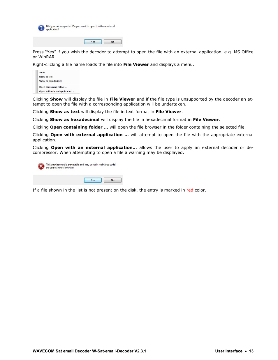 Wavecom W-Sat-email-Decoder V2.3.1 User Manual | Page 17 / 37