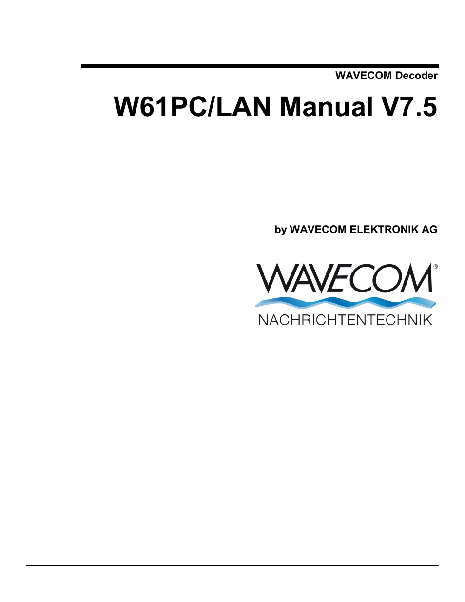 Wavecom W61PC V7.5.0 User Manual | 353 pages