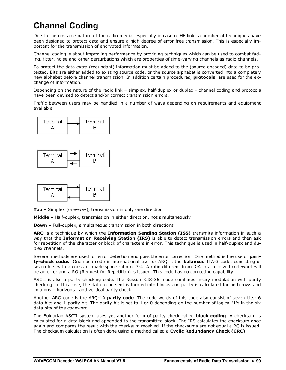 Channel coding | Wavecom W61PC V7.5.0 User Manual | Page 109 / 353