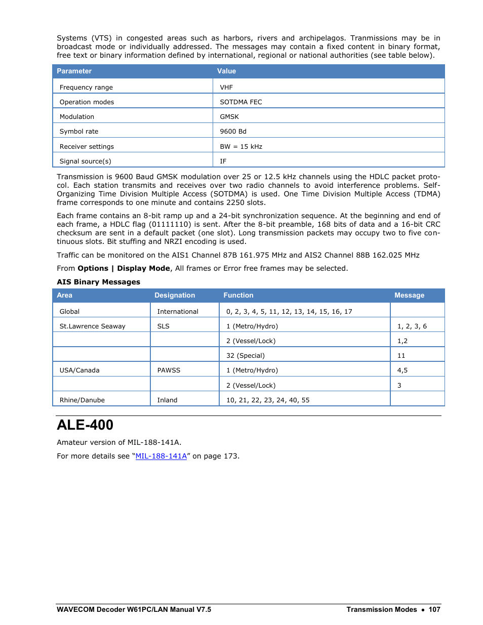 Ale-400 | Wavecom W61PC V7.5.0 User Manual | Page 117 / 353