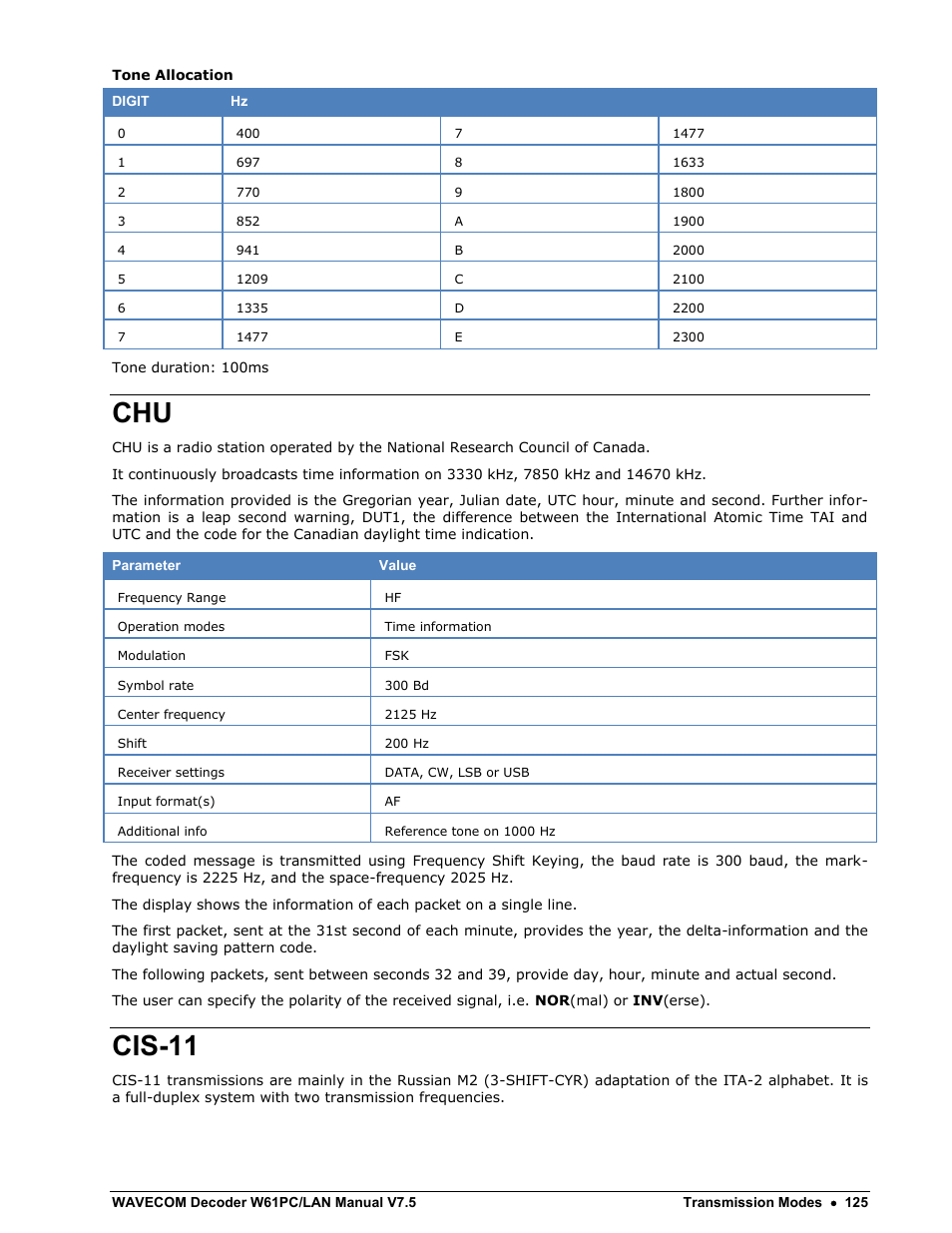 Cis-11 | Wavecom W61PC V7.5.0 User Manual | Page 135 / 353