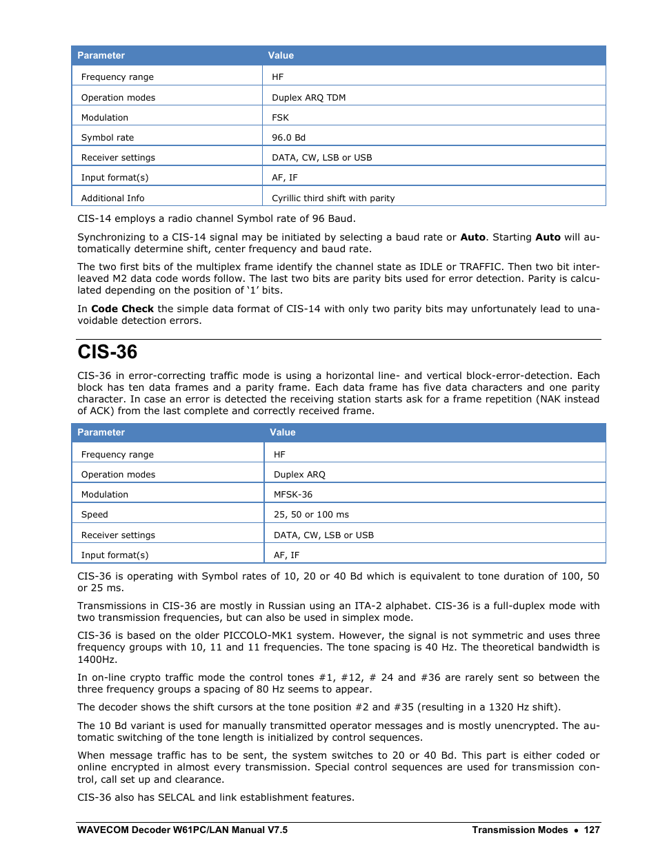 Cis-36 | Wavecom W61PC V7.5.0 User Manual | Page 137 / 353