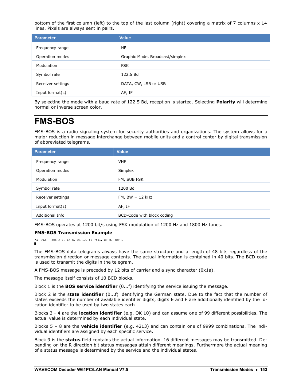 Fms-bos | Wavecom W61PC V7.5.0 User Manual | Page 163 / 353