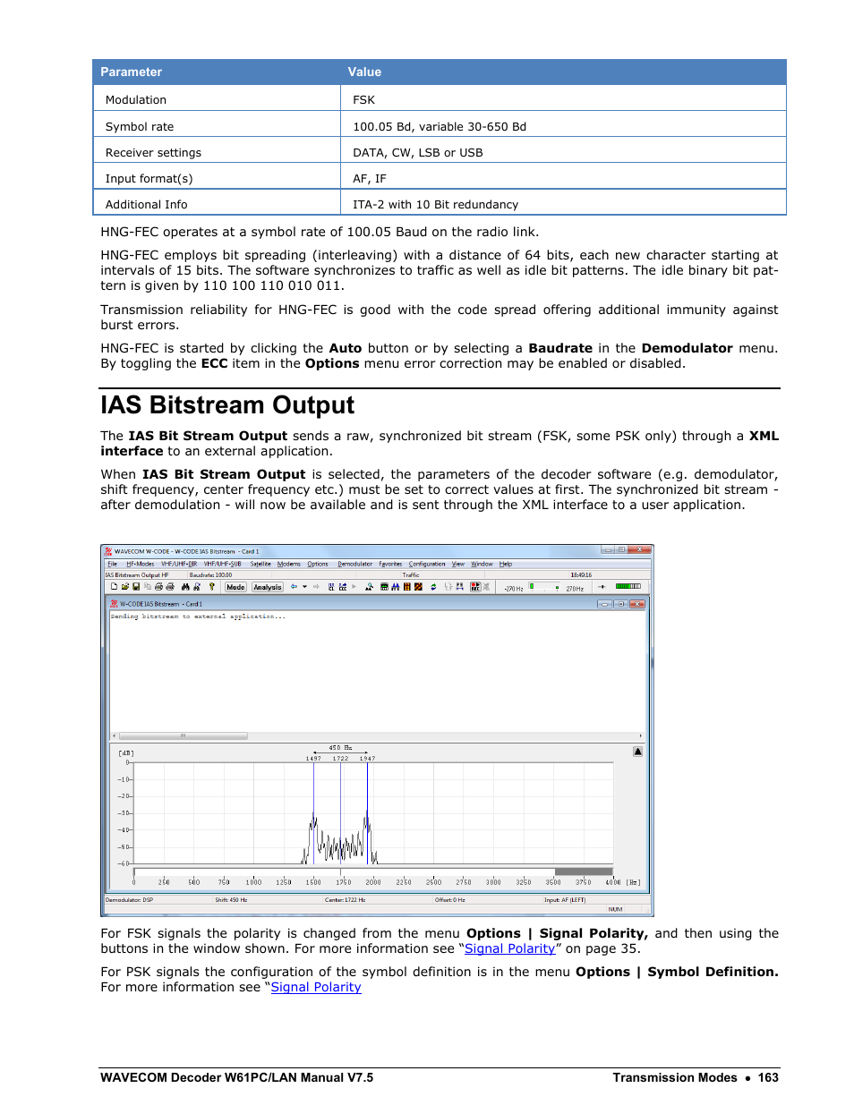 Ias bitstream output | Wavecom W61PC V7.5.0 User Manual | Page 173 / 353