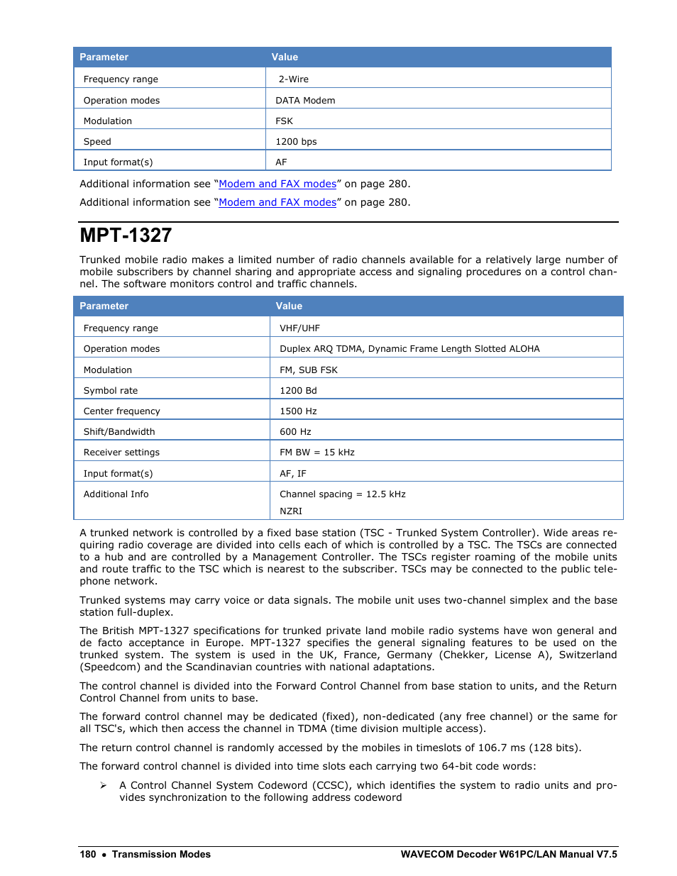 Mpt-1327 | Wavecom W61PC V7.5.0 User Manual | Page 190 / 353