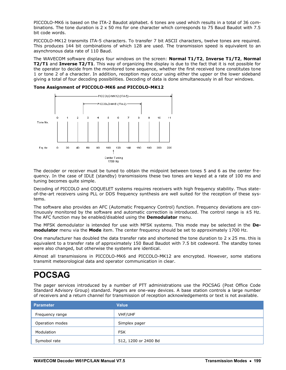 Pocsag | Wavecom W61PC V7.5.0 User Manual | Page 209 / 353