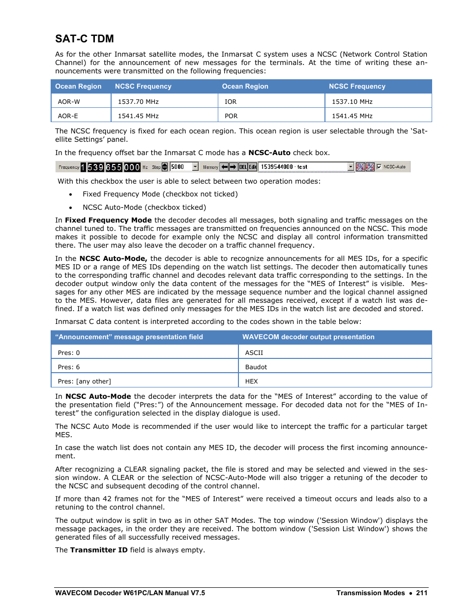 Sat-c tdm | Wavecom W61PC V7.5.0 User Manual | Page 221 / 353