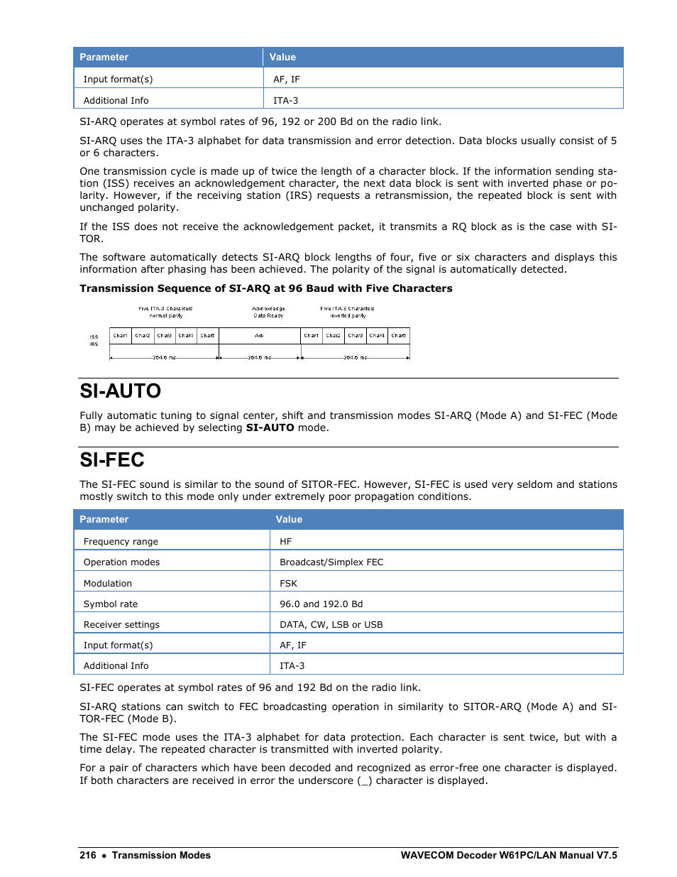 Si-auto, Si-fec | Wavecom W61PC V7.5.0 User Manual | Page 226 / 353