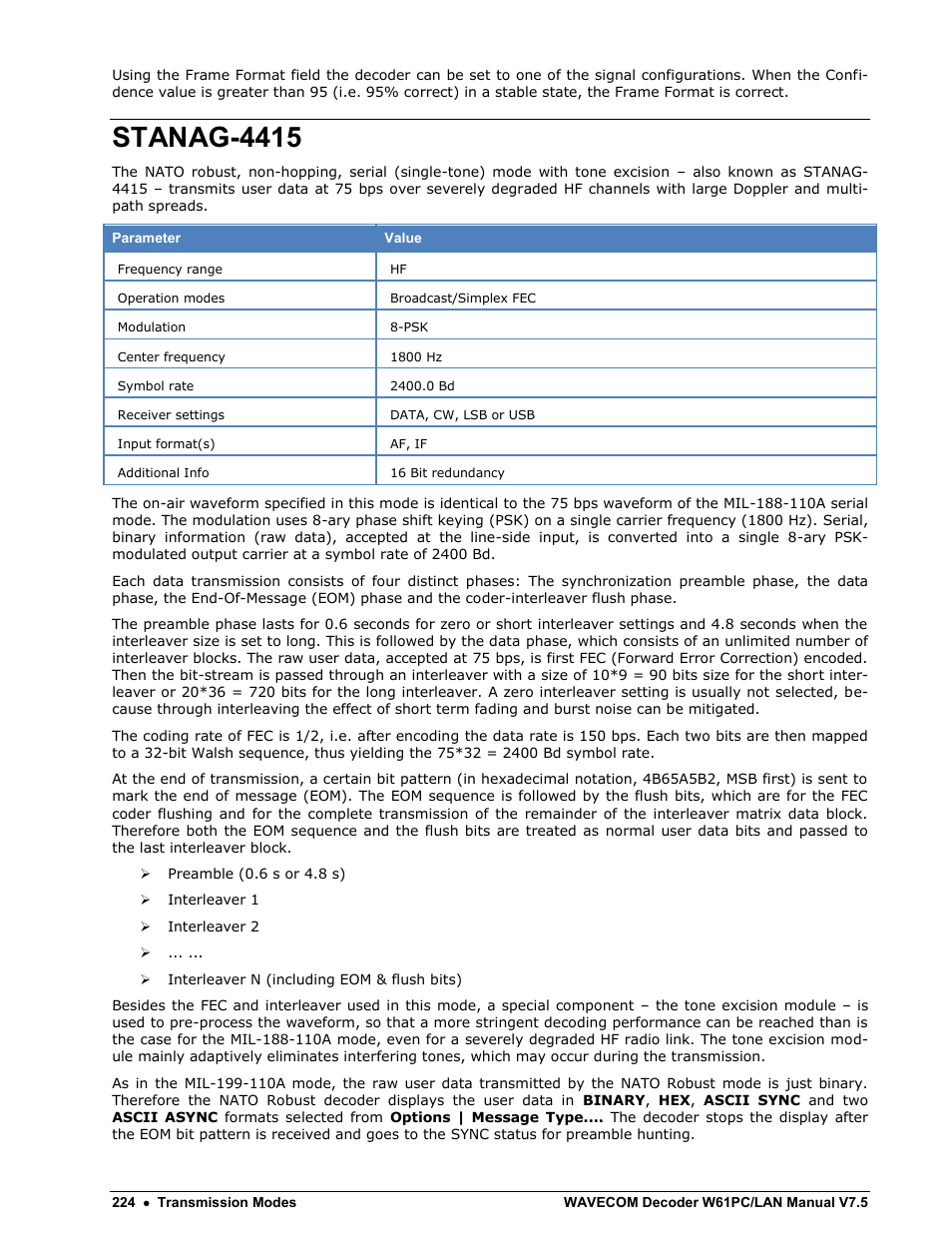 Stanag-4415 | Wavecom W61PC V7.5.0 User Manual | Page 234 / 353