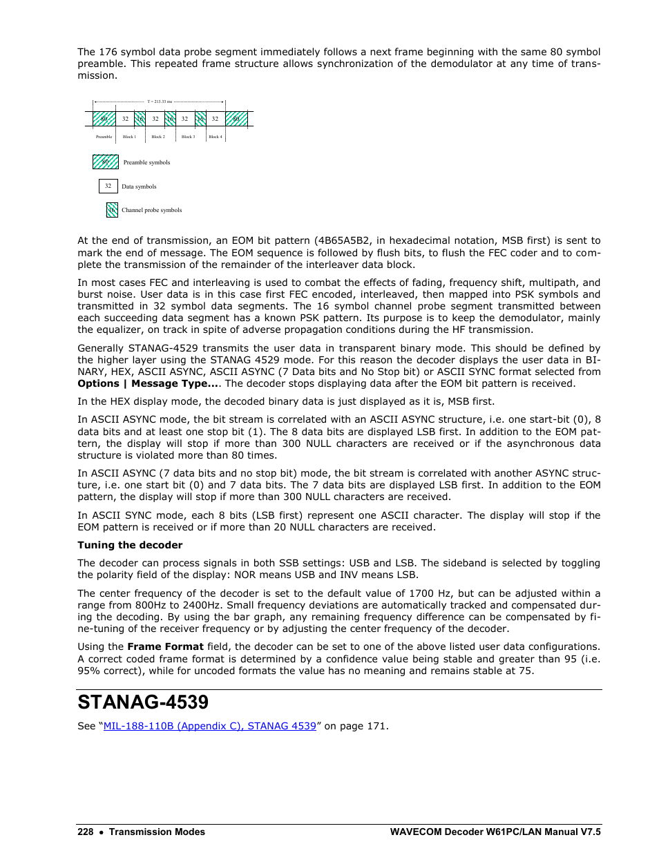 Stanag-4539 | Wavecom W61PC V7.5.0 User Manual | Page 238 / 353