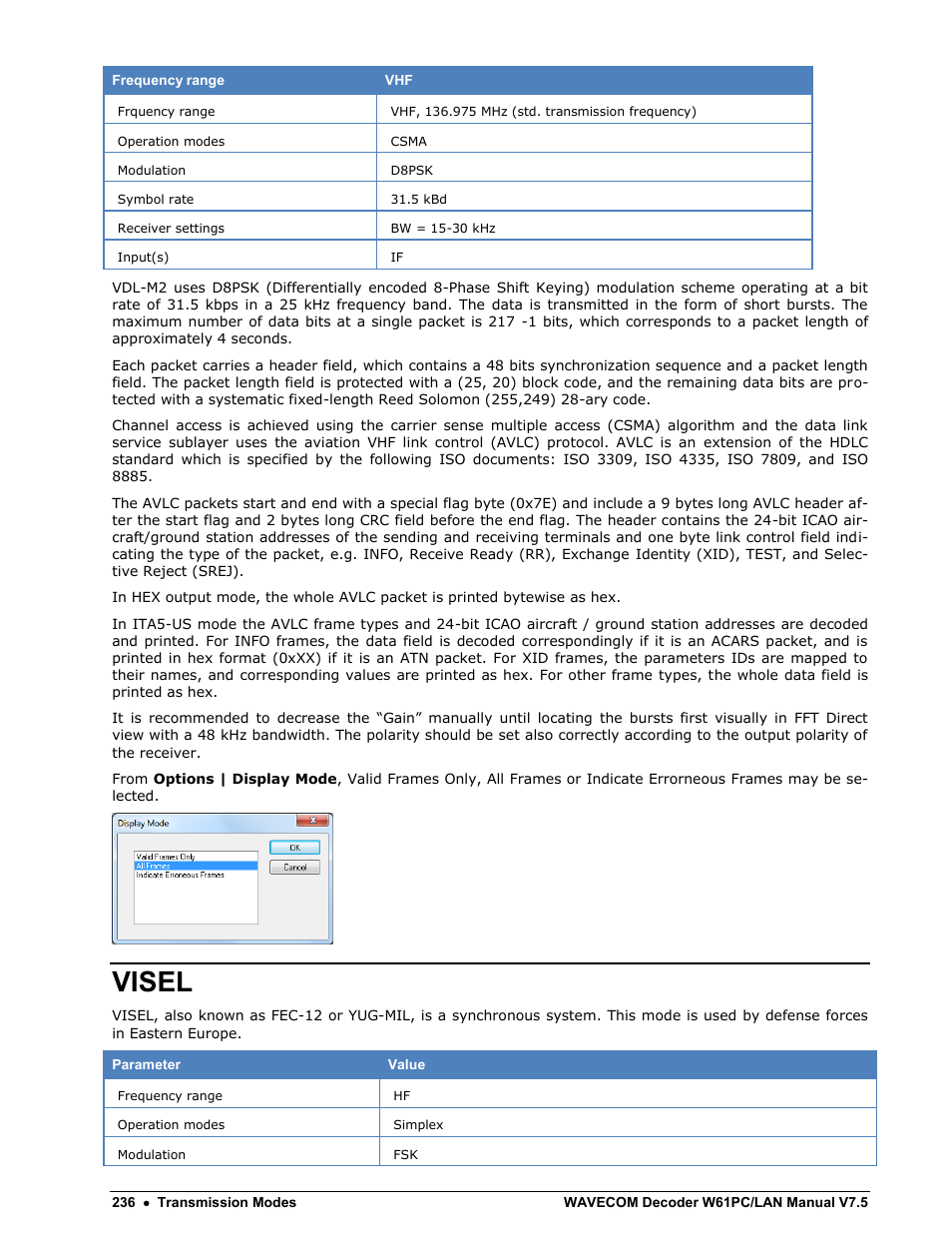 Visel | Wavecom W61PC V7.5.0 User Manual | Page 246 / 353