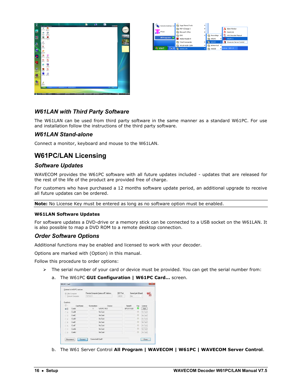 W61pc/lan licensing | Wavecom W61PC V7.5.0 User Manual | Page 26 / 353