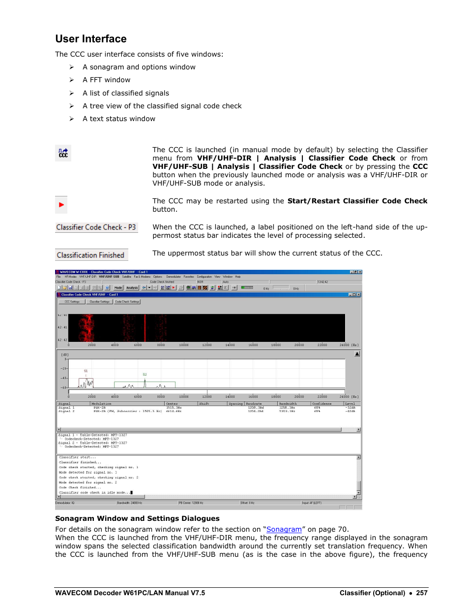 User interface | Wavecom W61PC V7.5.0 User Manual | Page 267 / 353