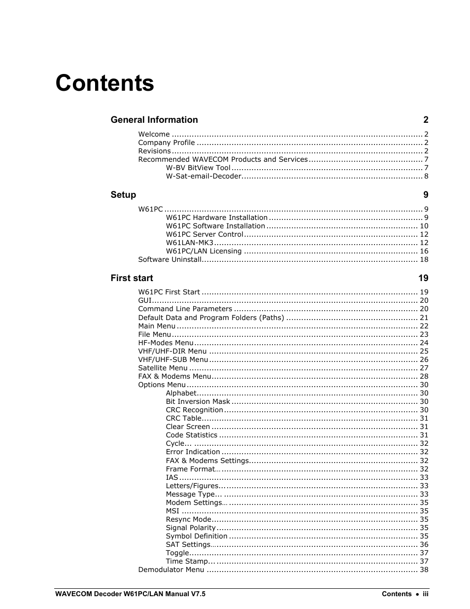 Wavecom W61PC V7.5.0 User Manual | Page 3 / 353