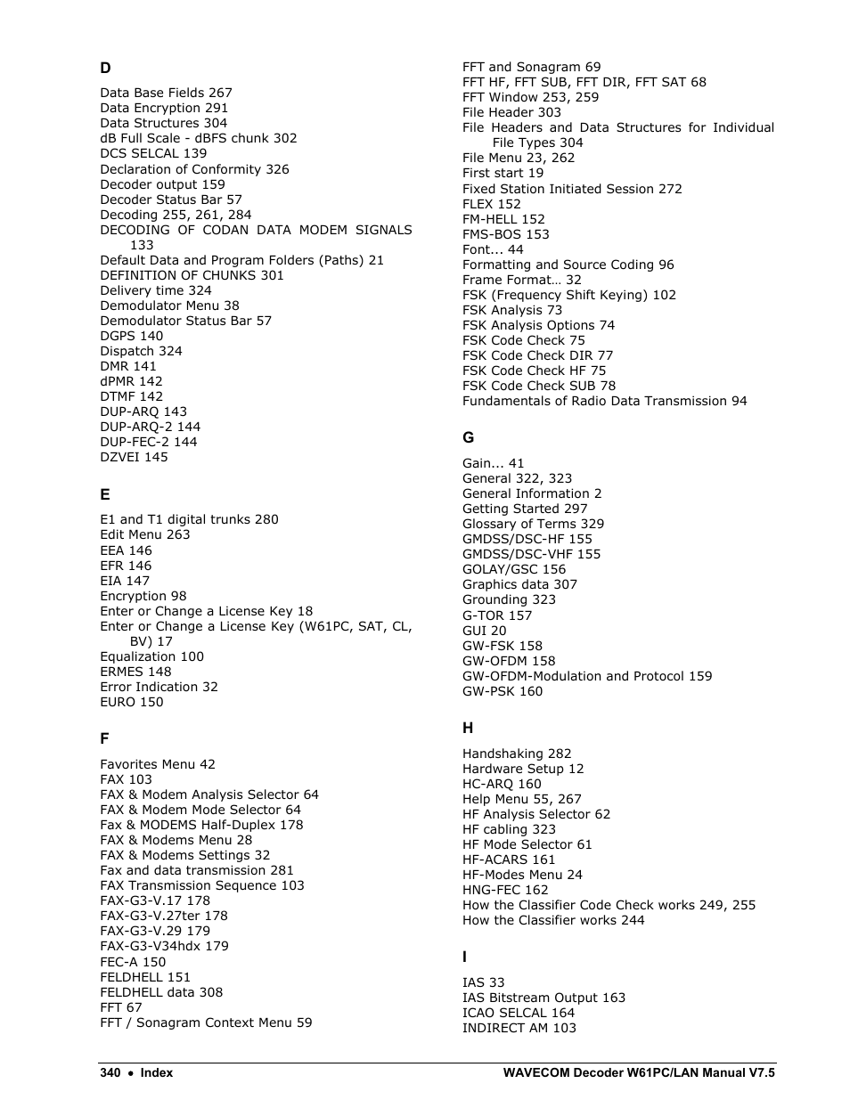 Wavecom W61PC V7.5.0 User Manual | Page 350 / 353