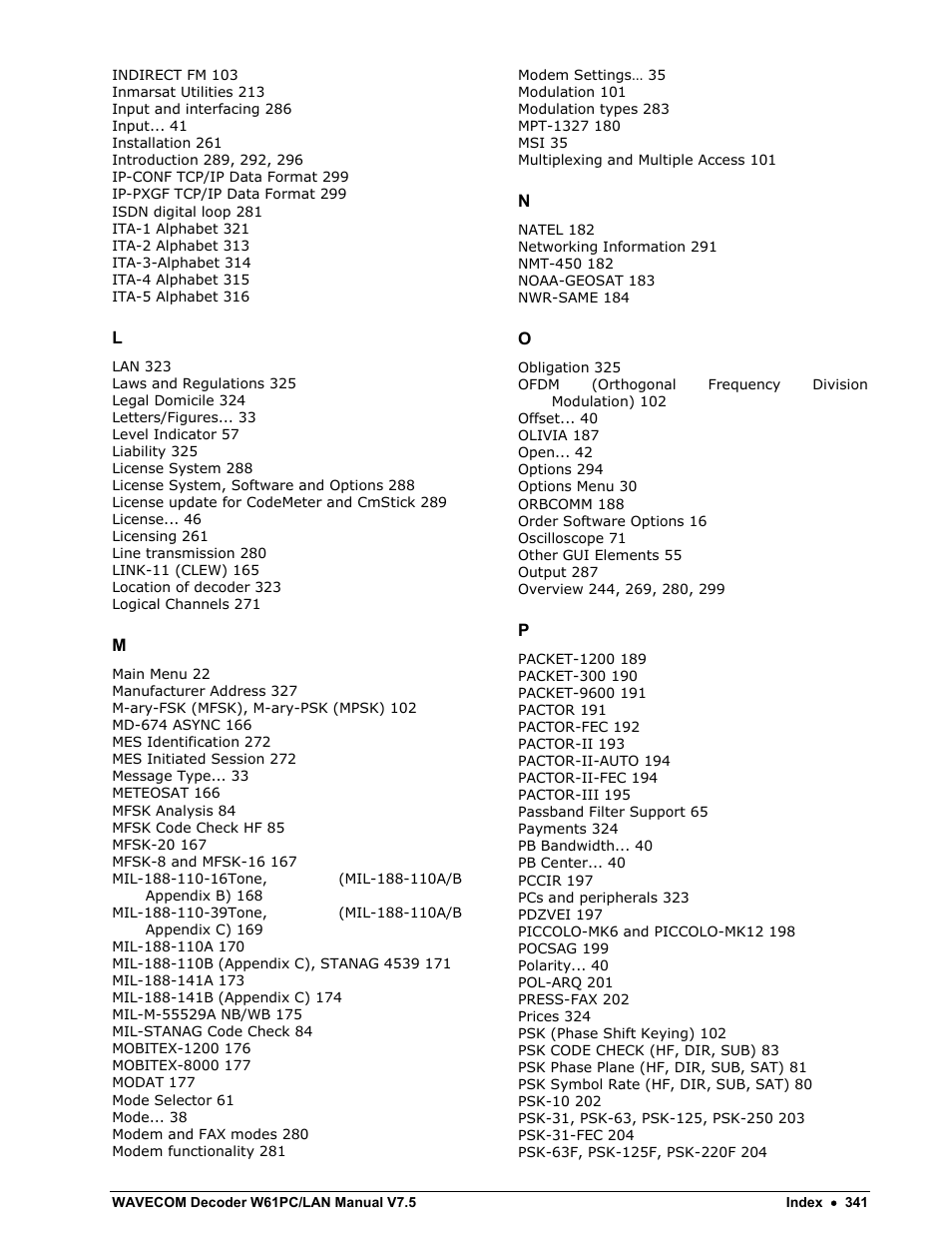 Wavecom W61PC V7.5.0 User Manual | Page 351 / 353