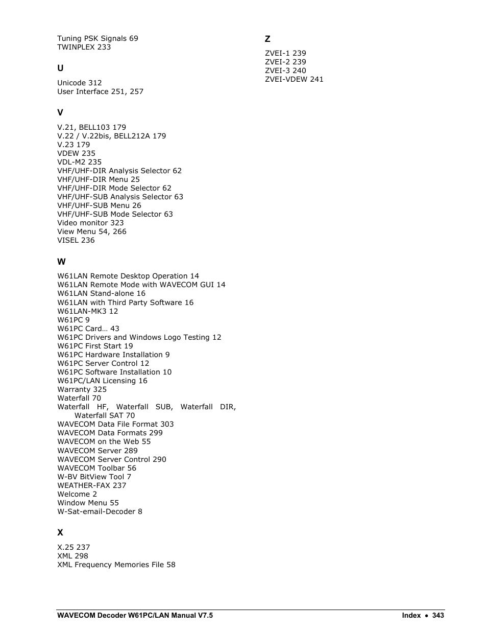 Wavecom W61PC V7.5.0 User Manual | Page 353 / 353
