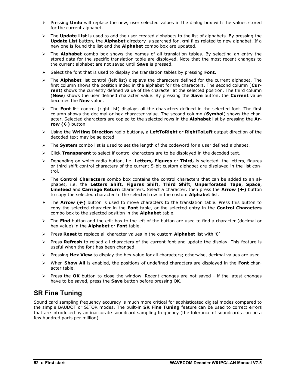 Sr fine tuning | Wavecom W61PC V7.5.0 User Manual | Page 62 / 353