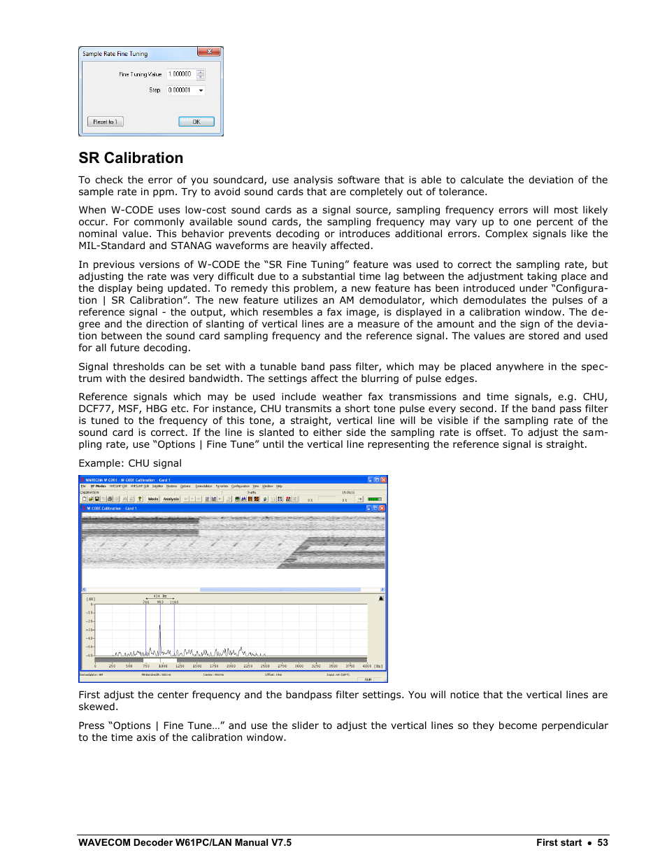 Sr calibration | Wavecom W61PC V7.5.0 User Manual | Page 63 / 353