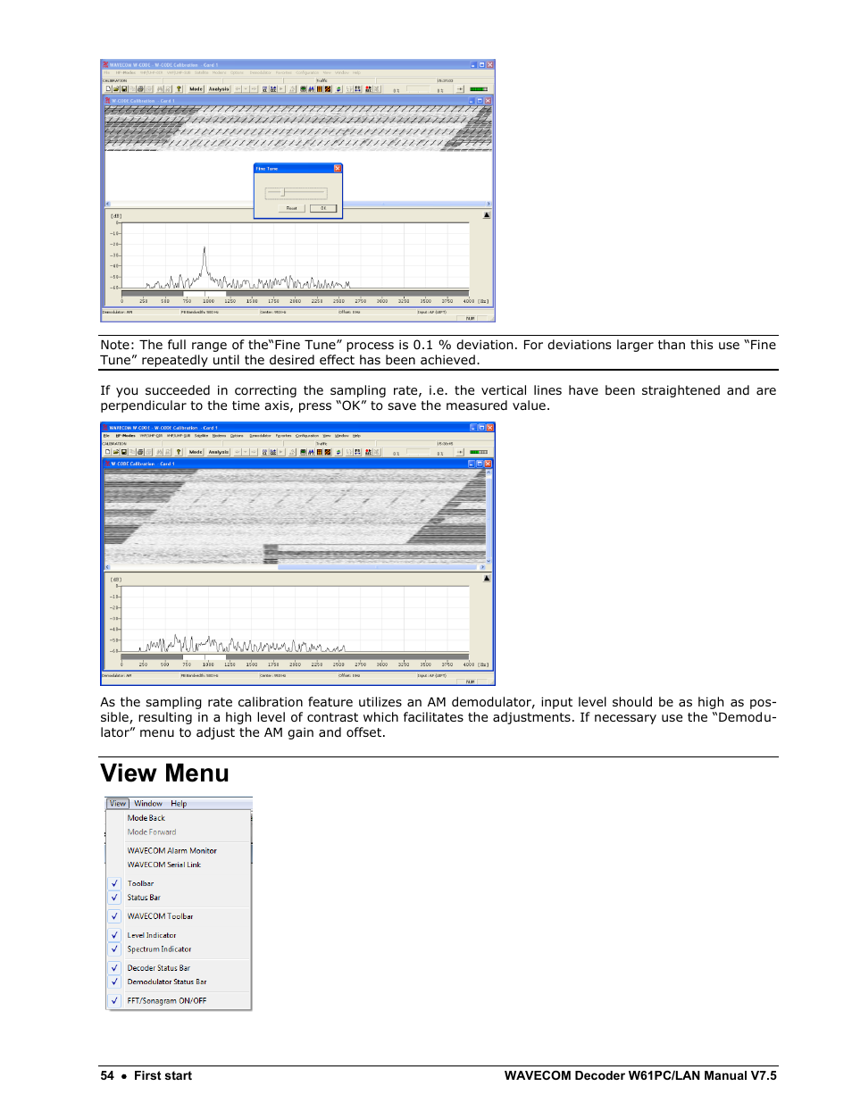 View menu | Wavecom W61PC V7.5.0 User Manual | Page 64 / 353