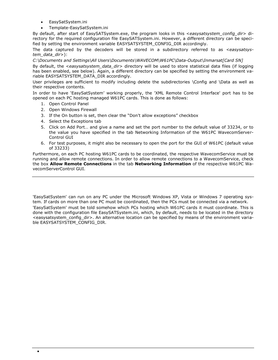 Setup | Wavecom EasySatSystem (W61PC) V1.2.00 User Manual | Page 8 / 17