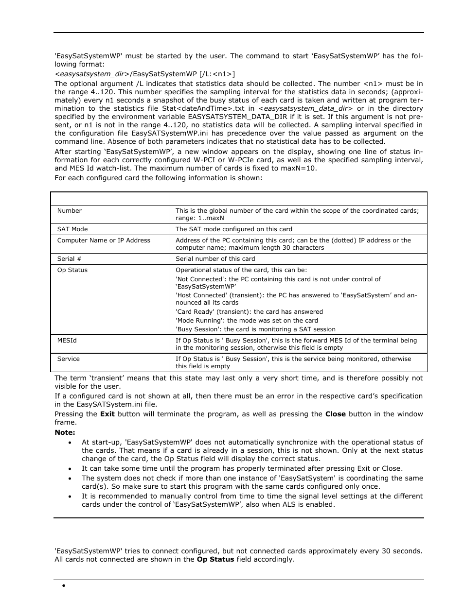 Operation, Error handling | Wavecom EasySatSystem (W-PCIe, W-PCI) V1.1.00 User Manual | Page 10 / 13