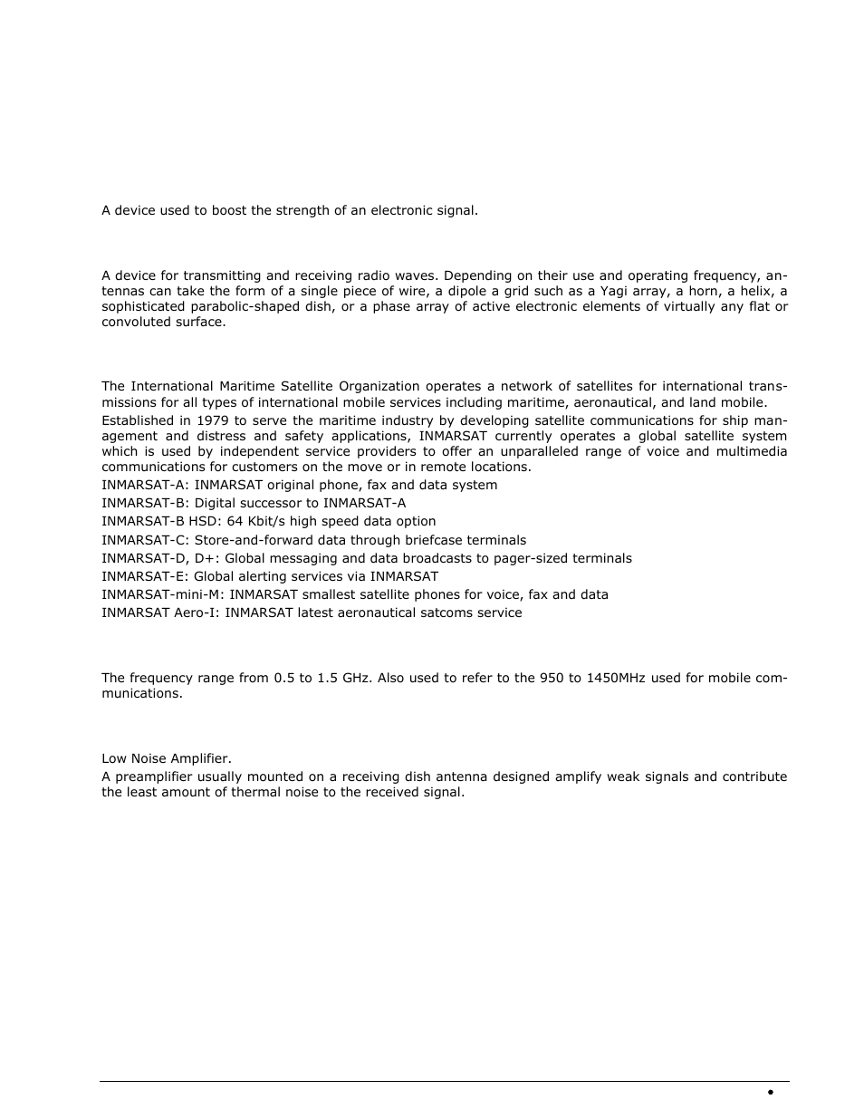 Glossary of terms | Wavecom EasySatSystem (W-PCIe, W-PCI) V1.1.00 User Manual | Page 11 / 13