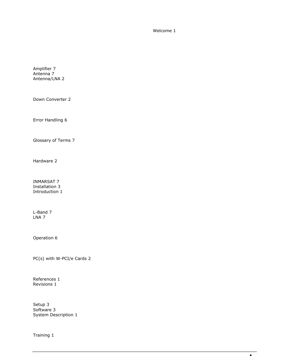 Index | Wavecom EasySatSystem (W-PCIe, W-PCI) V1.1.00 User Manual | Page 13 / 13
