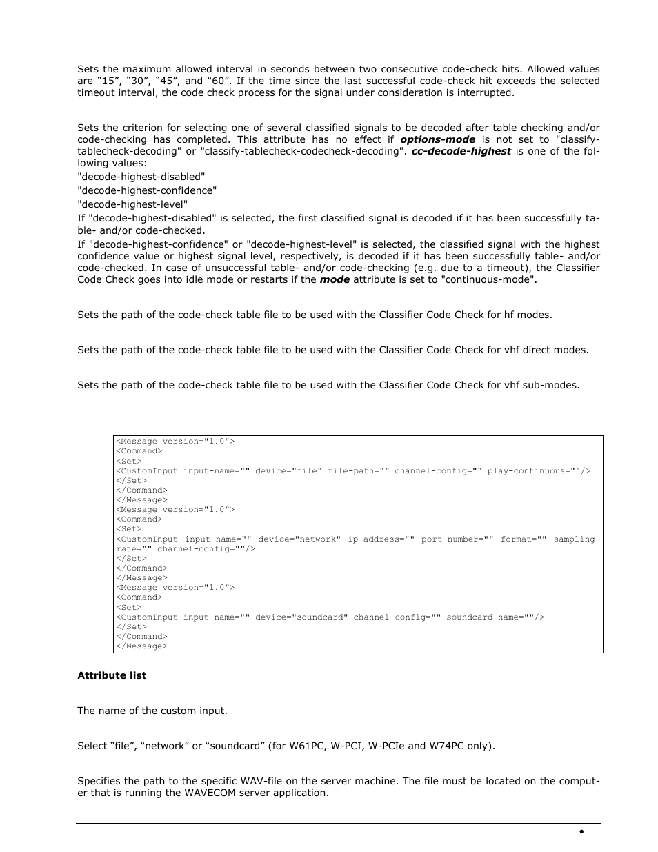 Custominput element | Wavecom W-RCI (Remote Control) V8.7.0 User Manual | Page 27 / 81