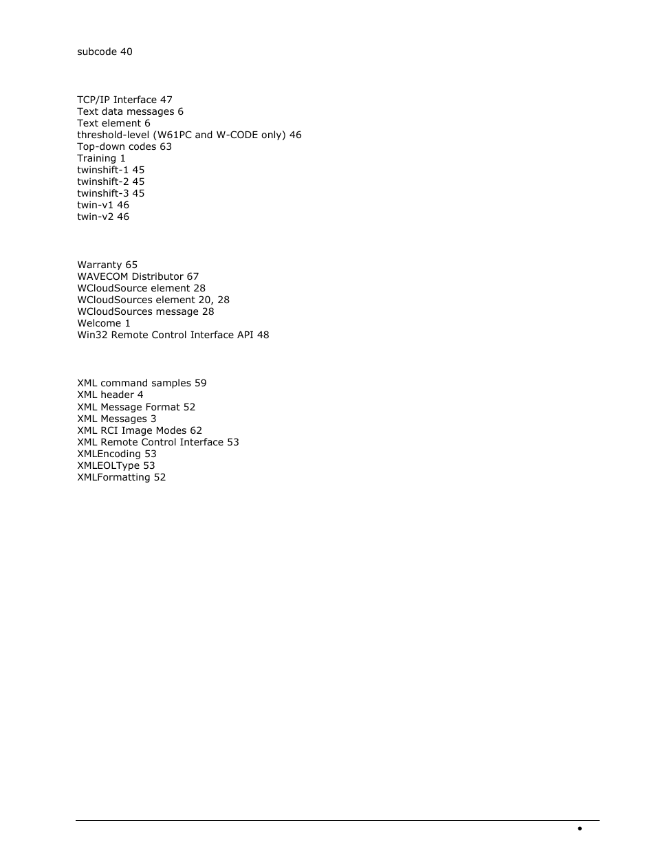 Wavecom W-RCI (Remote Control) V8.7.0 User Manual | Page 81 / 81