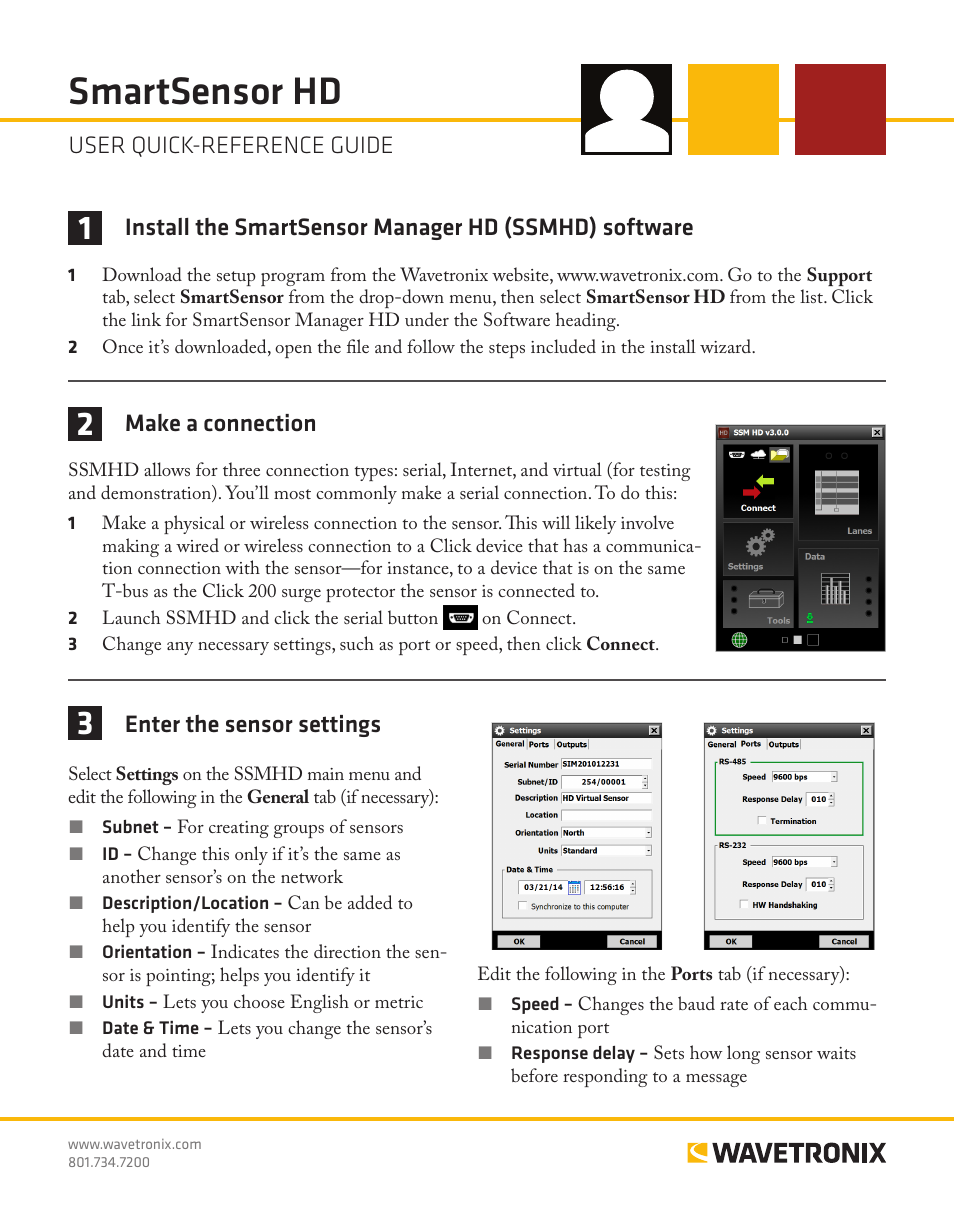 Wavetronix SmartSensor HD (101-0415) - Quick-reference Guide (User) User Manual | 4 pages