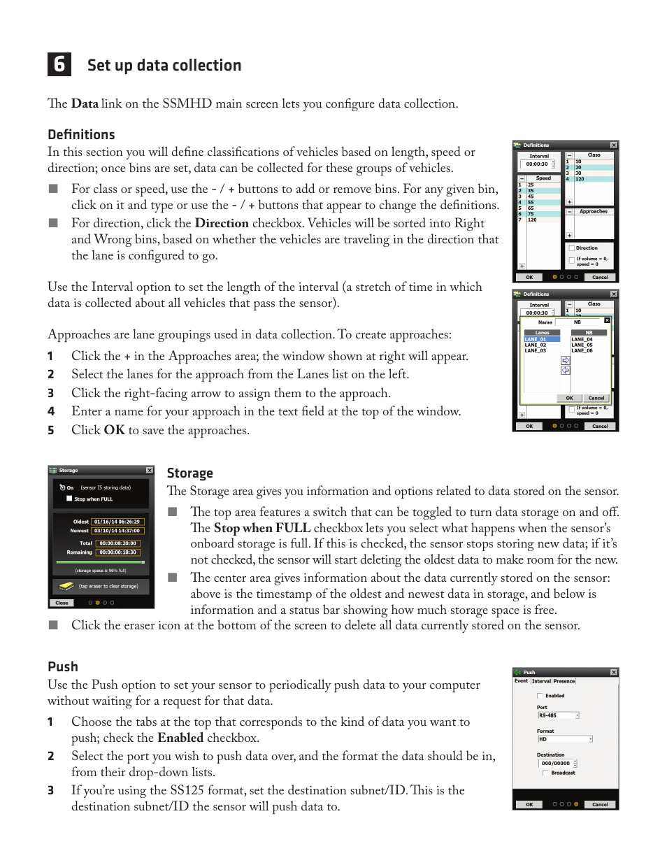 Set up data collection | Wavetronix SmartSensor HD (101-0415) - Quick-reference Guide (User) User Manual | Page 3 / 4