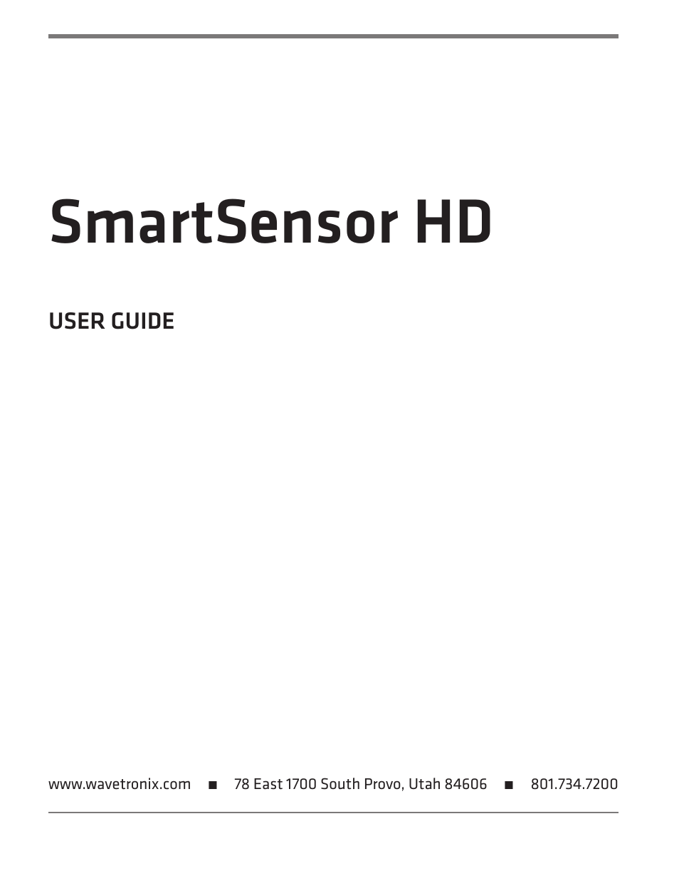 Smartsensor hd | Wavetronix SmartSensor HD (101-0415) - User Guide User Manual | Page 2 / 89