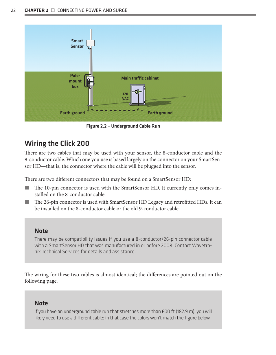 Wiring the click 200 | Wavetronix SmartSensor HD (101-0415) - User Guide User Manual | Page 23 / 89