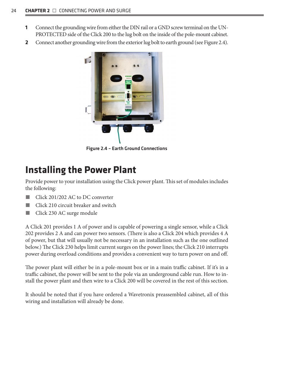 Installing the power plant | Wavetronix SmartSensor HD (101-0415) - User Guide User Manual | Page 25 / 89