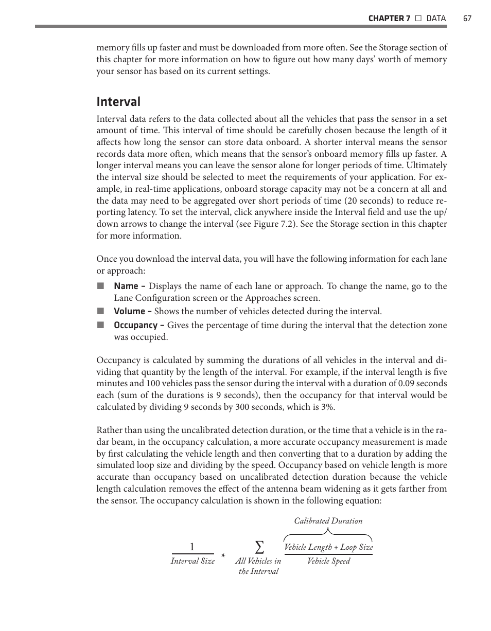 Interval | Wavetronix SmartSensor HD (101-0415) - User Guide User Manual | Page 68 / 89